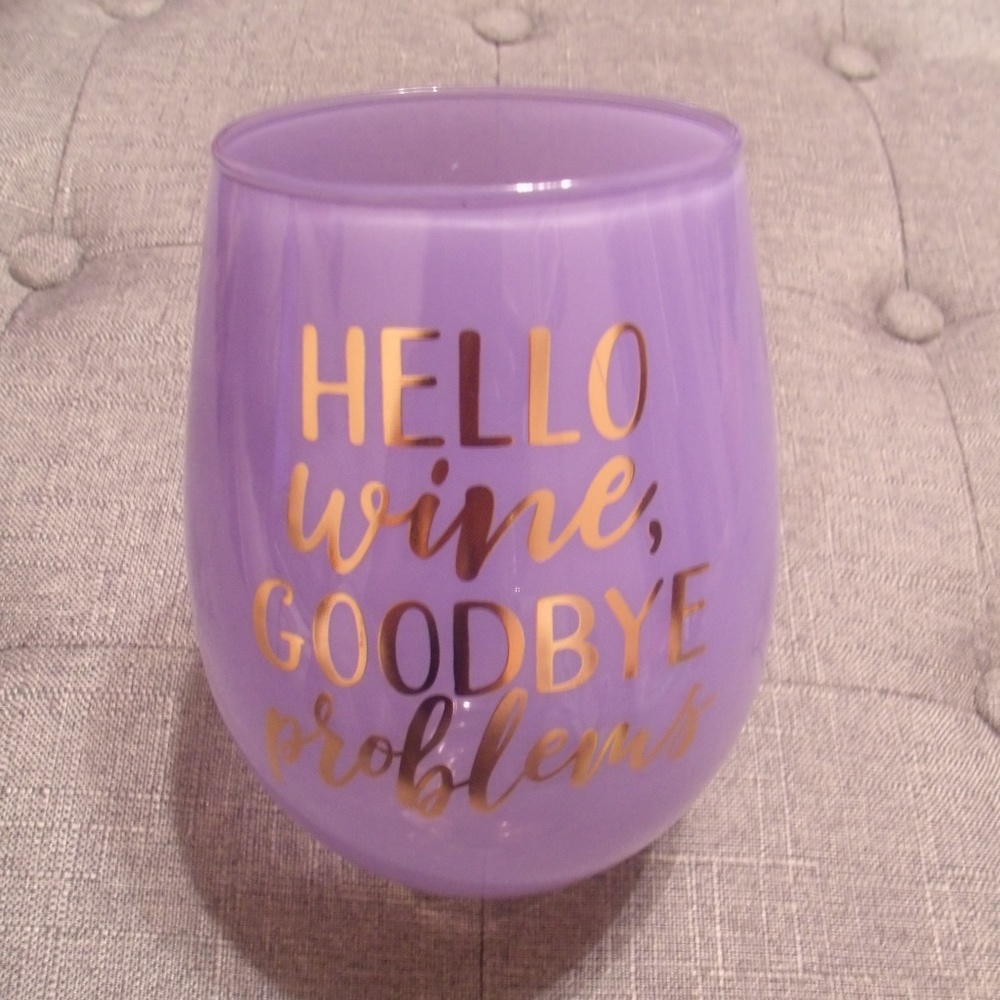 Purple/Rose Gold Oversized Wine Glass